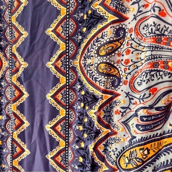 J. Jill Peasant Dress Boho Maxi Floral Sze 3X Sleeveless Blue Paisley Women Plus - Picture 2 of 7